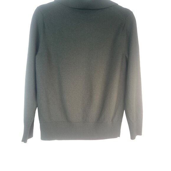 Banana Republic Medium Merino Wool Sage Green Collared Pullover Sweater - Picture 10 of 12